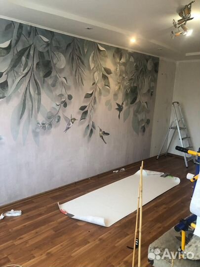 Поклейка обоев укладка линолиума