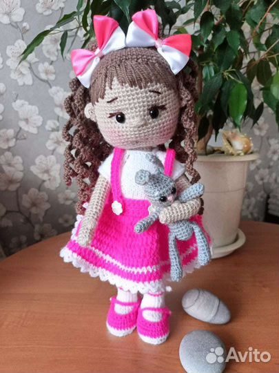 Интерьерные вязанные куклы
