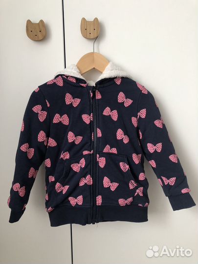 Кофта утепленная для девочки 98 104