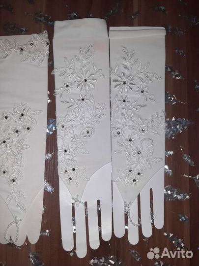 Перчатки митенки для девочки праздничные