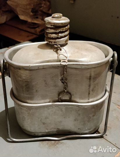 Котелок армейский с фляжкой СССР бу