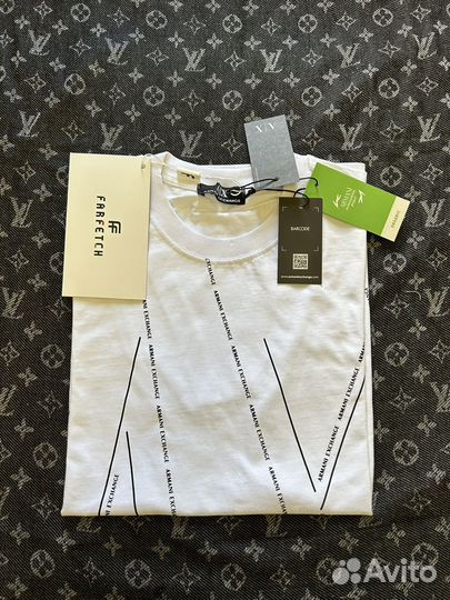 Armani Exchange футболка Farfetch QR