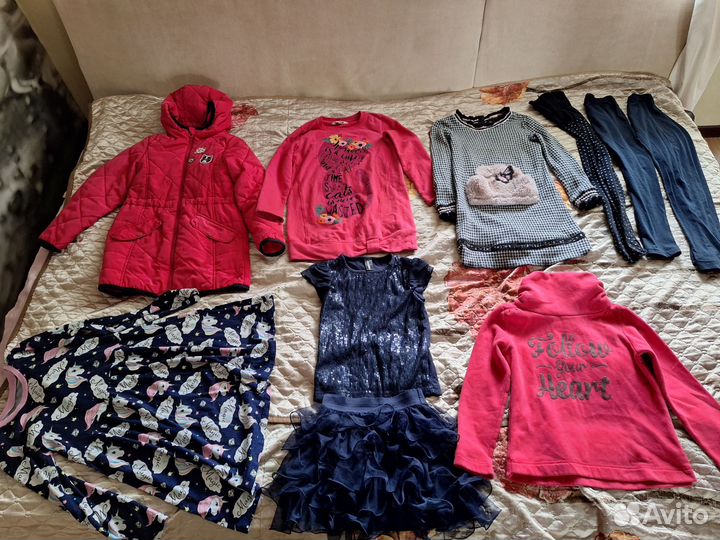 Вещи на девочку р.122-128 пакетом