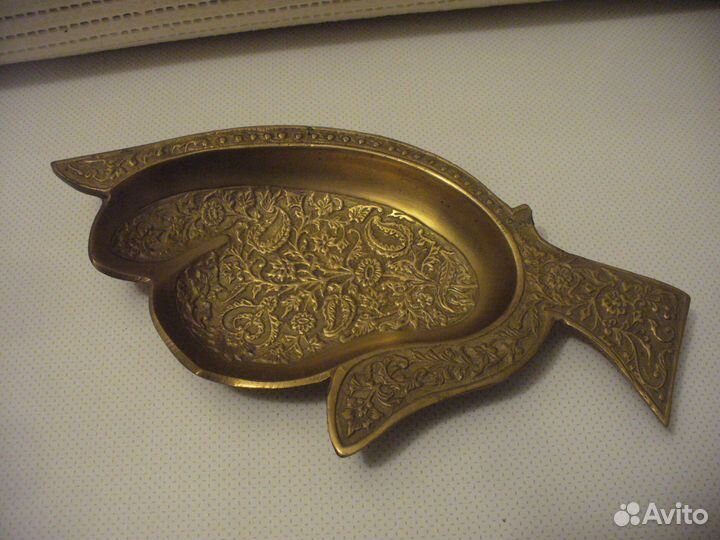 Винтажная пепельница из латуни