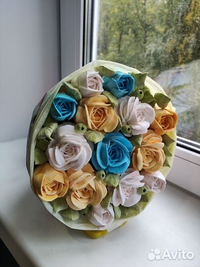 Сладкий букет из зефира