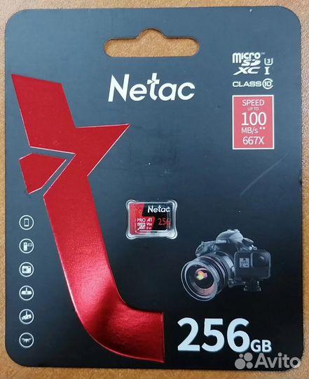Карта памяти Netac P500 Extreme Pro microSD 256GB