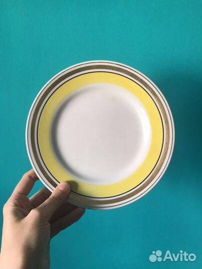 Тарелка СССР с позолотой (5 штук, цена - за одну)