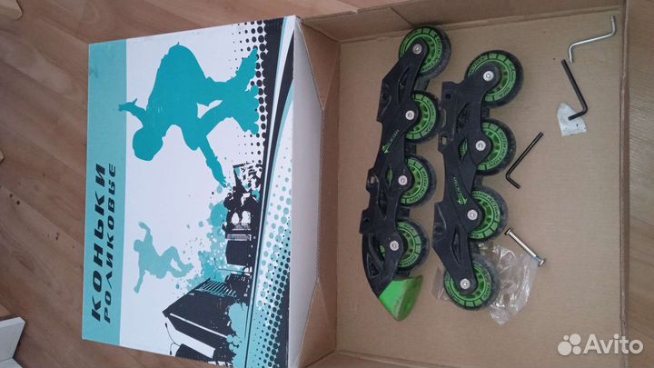 Роликовые коньки детские раздвижные р 33-36