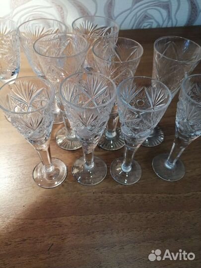 Хрустальные рюмки на ножке СССР