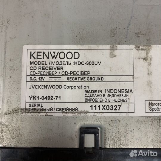 Автомагнитола kenwood KDC-300UV (61086)