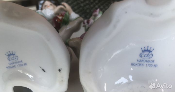 Две парные фарфоровые фигурки