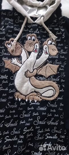 Худи на флисе с капюшоном