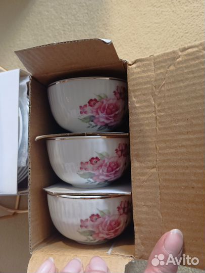 Чайный набор 12 предметов фарфор (кофейный)