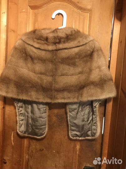 Меховая накидка женская норковая
