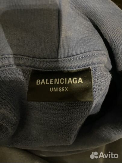 В наличии - Balenciaga be kind худи hoodie синий