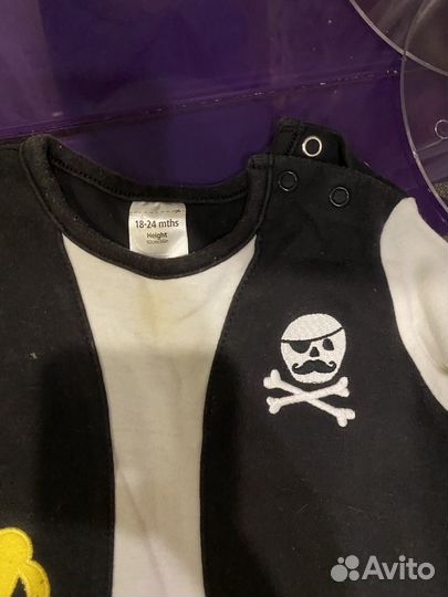 Костюм и шляпа пирата на фотосессию 1-2 года