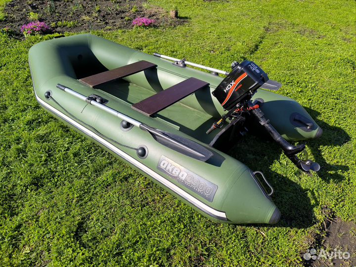 Надувная лодка пвх бу с мотором