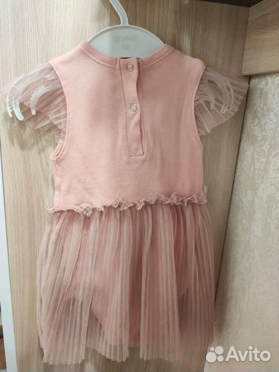 Платье-боди для девочки на рост 68