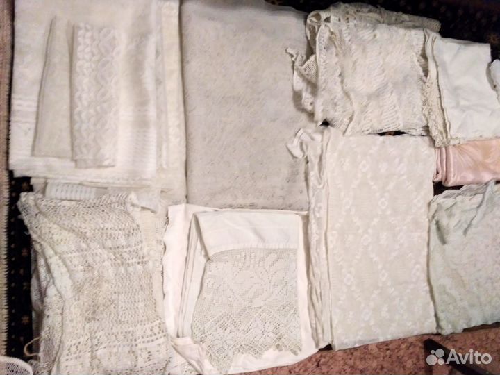 Ткань и шторы б.у.советские белые сетка для шитья