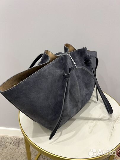 Сумка Polene Cyme замша серая