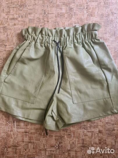 Шорты экокожа