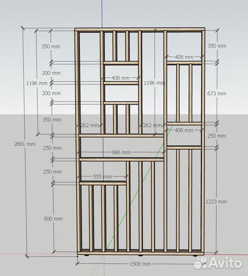 Перегородка из реек