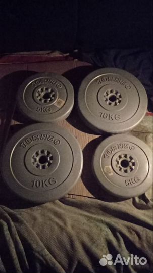 Блины для штанги гантелей торнео