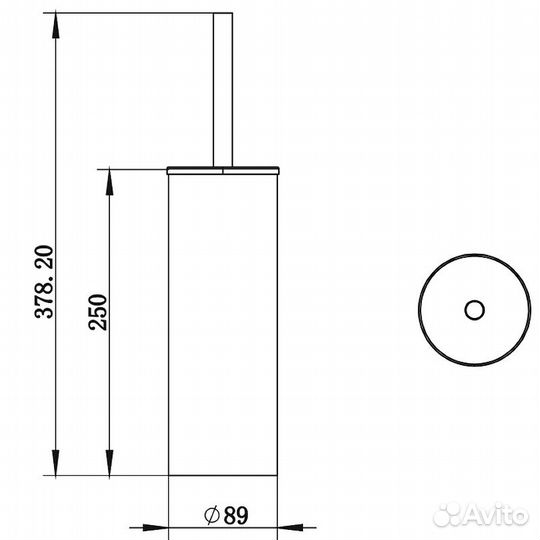 Ершик для унитаза Whitecross Ergo nickel brushed ER2274NIB Брашированный никель