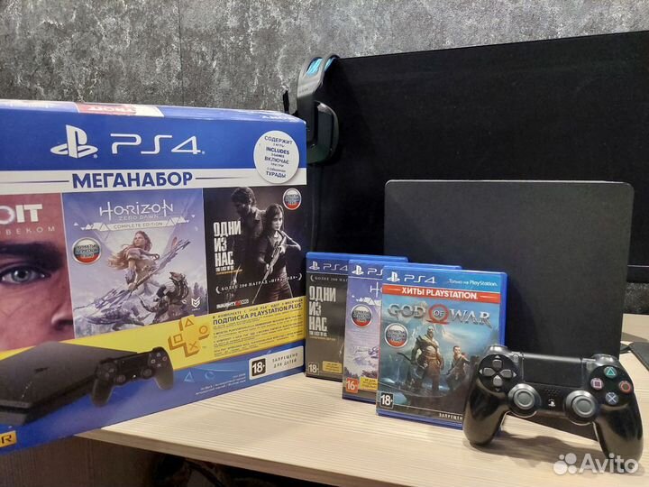 Sony playstation 4 slim 1tb с играми