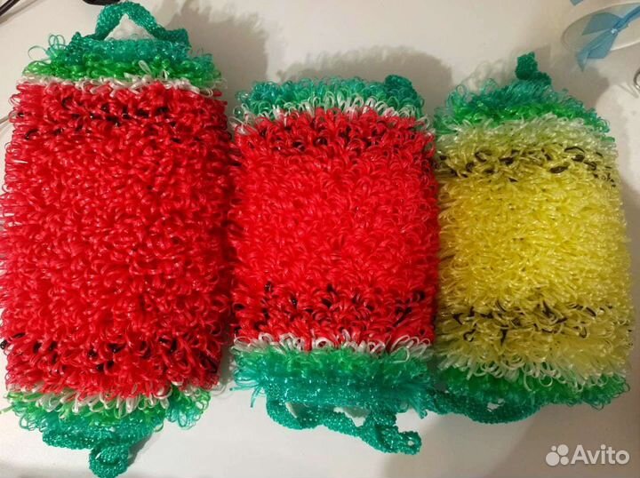 Мочалки ручной вязки
