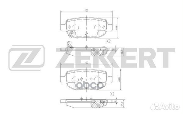 BS-2379 zekkert Колодки торм. диск. зад. BS-237