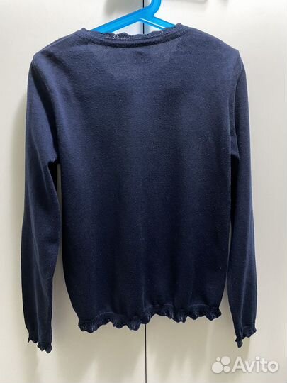 Кардиган для девочки темно синий Д и И 140