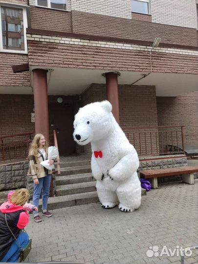 Надувной белый медведь 2.6м