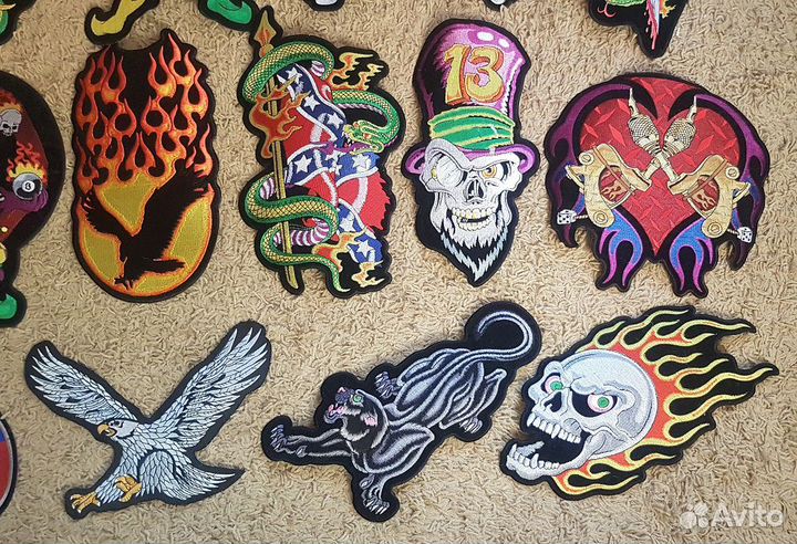 Продам большие байкерские нашивки