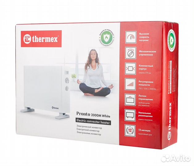 Конвектор электрический thermex Pronto 2000M White