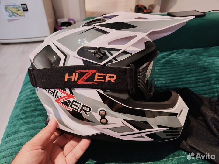 Шлем для мотоцикла кроссовый XL