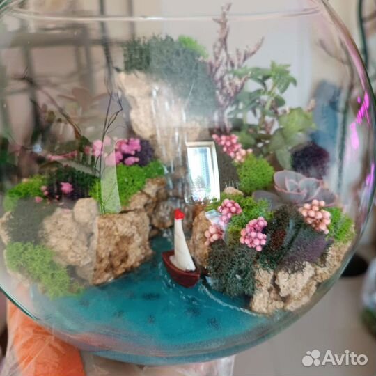 Флорариум. Необычный подарок. Букет