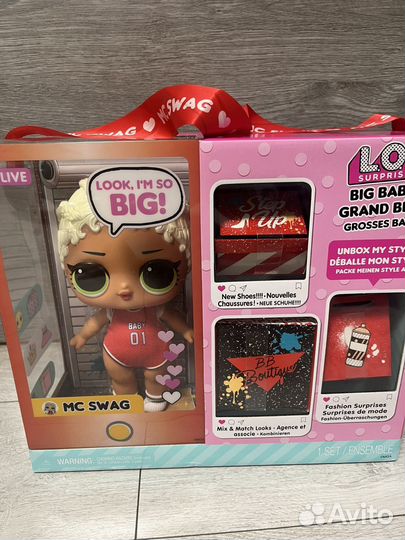 Новая Кукла L.O.L. Surprise Big Baby MC Swag