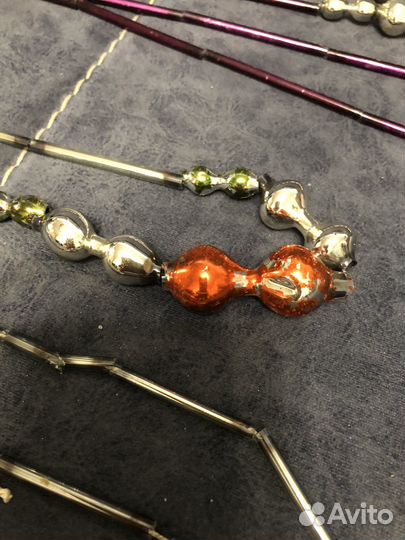 Стеклянные бусы на елку СССР