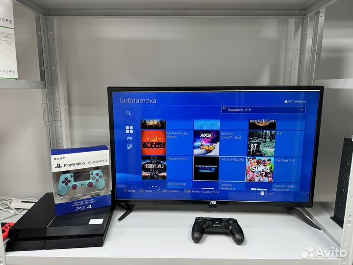 Прошитая Sony playstation 4 HEN 9.00 + 1000 игр