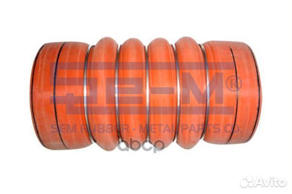 Патрубок интеркулера D95 L210 красный силикон