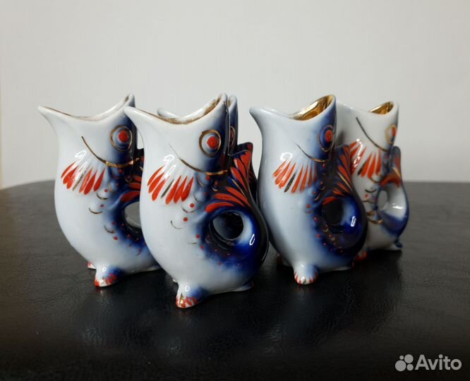 Фарфоровый кувшин СССР и стопки 