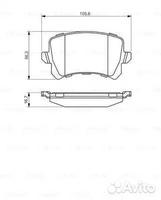 Колодки тормозные дисковые задние Golf 6