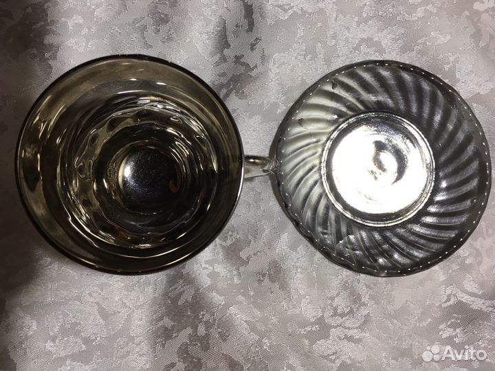 Чайно-кофейная пара времен СССР (из стекла)