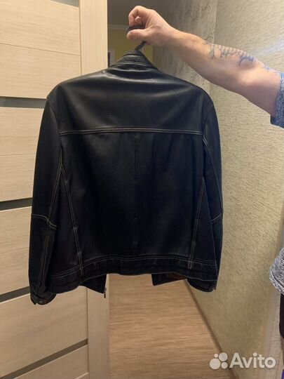 Кожаная куртка мужская 48 -50, б/у