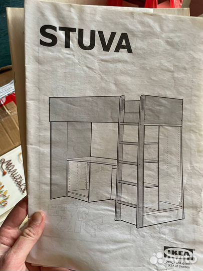 Кровать чердак, двухъярусная IKEA stuva