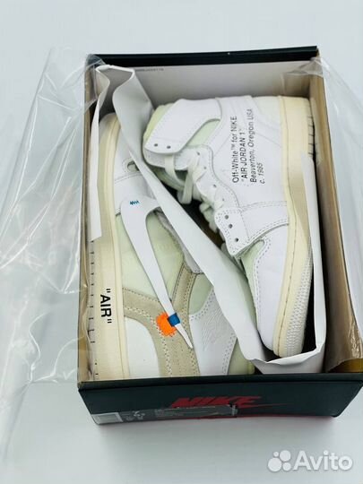 Кеды Nike Air Jordan 1 Retro High Off-white White