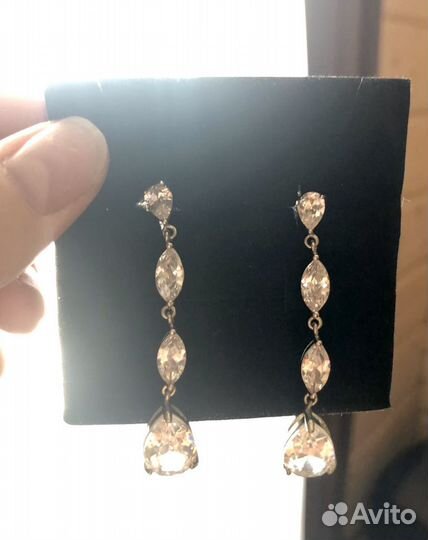 Серьги с цирконами