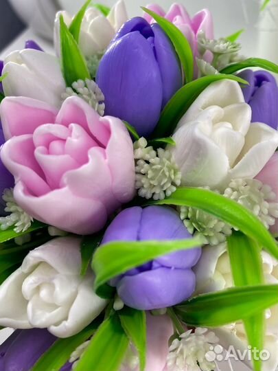 Букет тюльпанов из мыла
