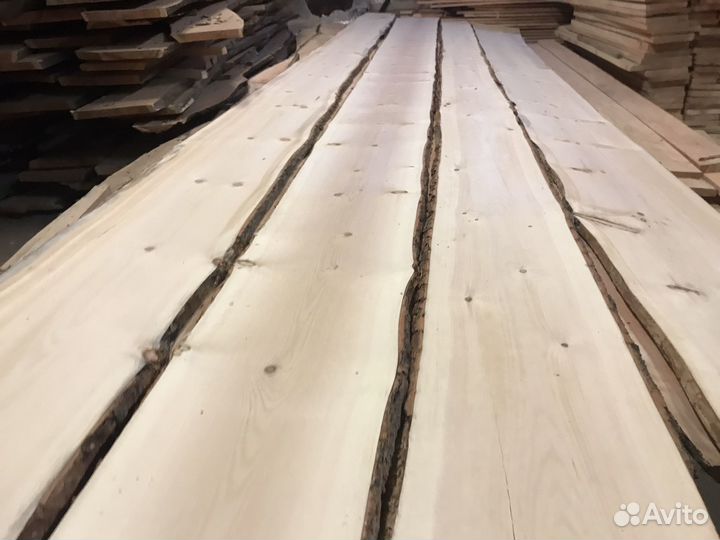 Необрезные доски из кедра /25х250х6000мм